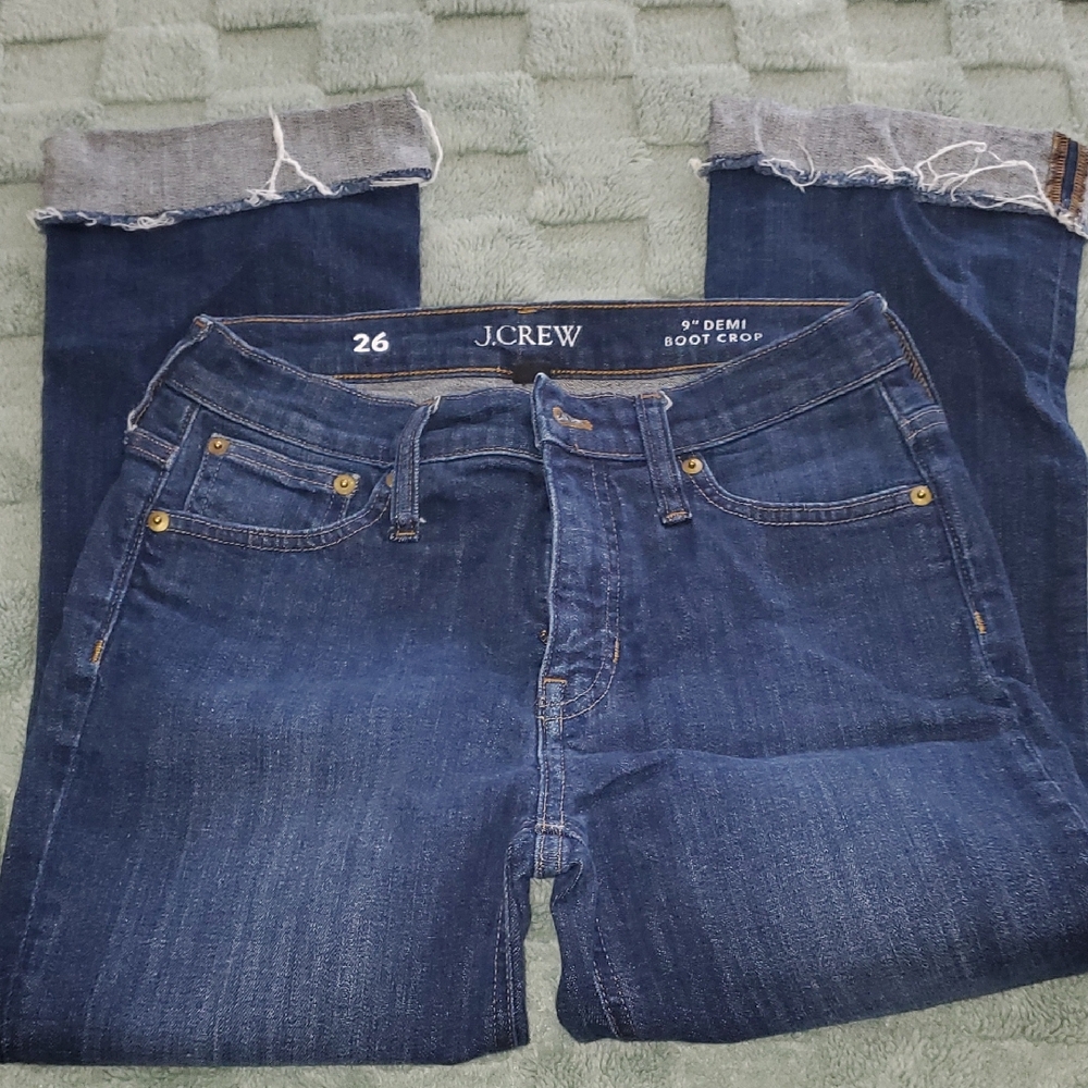 J. Crew Women's Dark Blue Boot Cut Jeans